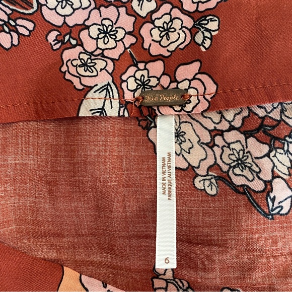 Free People Floral Wrap Midi Skirt NWT - Picture 12 of 14